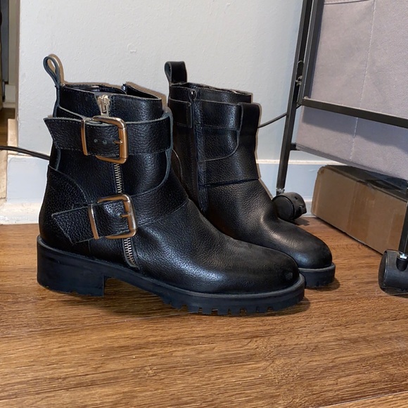 ZARA basic collection combat boots w zippers size 39 - never worn outside - Picture 11 of 14